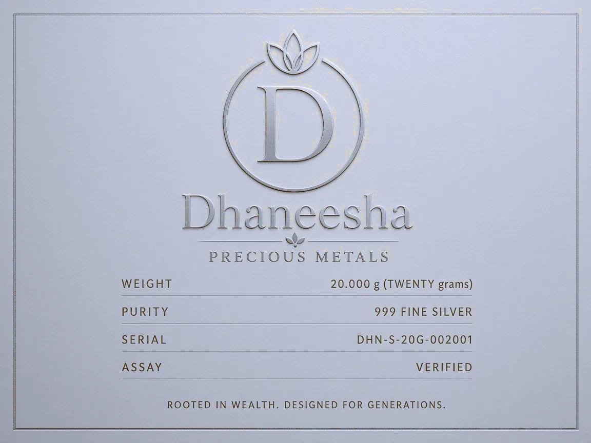 Dhaneesha Silver Bar 20.000 g