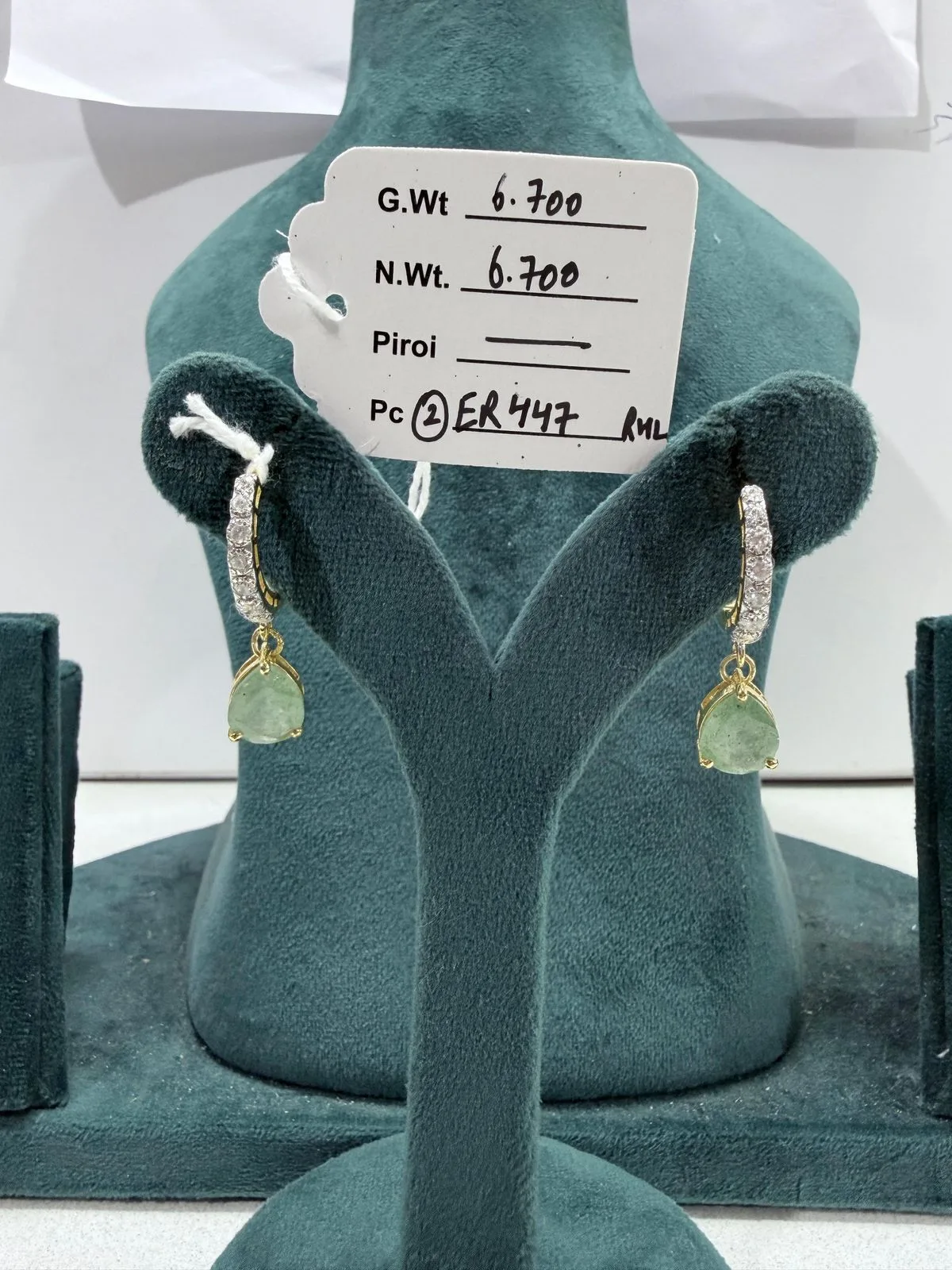 Dhaneesha Select Mint Teardrop Hoop Earrings